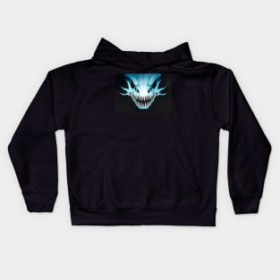 White dragon skull mask Kids Hoodie